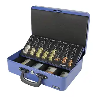 Netto Marken-Discount HMF 22037-05 Geldkassette mit Münzzählbrett und 2 Tragegriffen, 36 x 25 x 11 cm, Blau Angebot