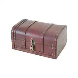 Netto Marken-Discount HMF 6401-130 Schatztruhe aus Holz mit Schloss, 30 x 20 x 15 cm, Spanien Angebot