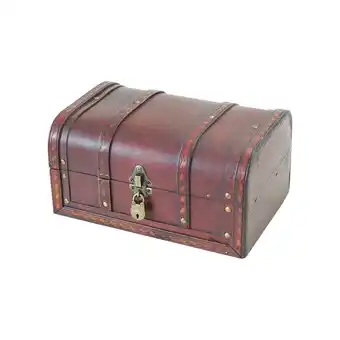 Netto Marken-Discount HMF 6401-130 Schatztruhe aus Holz mit Schloss, 30 x 20 x 15 cm, Spanien Angebot