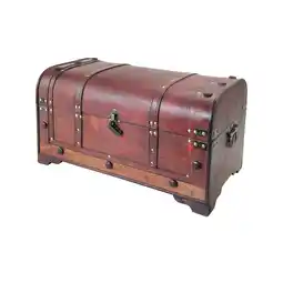 Netto Marken-Discount HMF 6402-154 Vintage Holztruhe mit Schloss, 54 x 28 x 30 cm, Mexiko Angebot