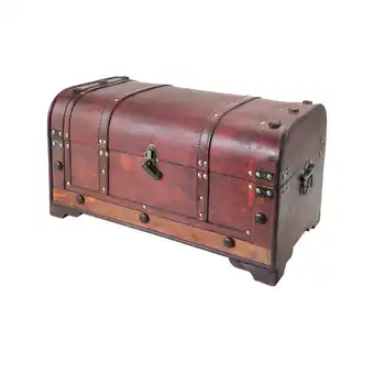 Netto Marken-Discount HMF 6402-154 Vintage Holztruhe mit Schloss, 54 x 28 x 30 cm, Mexiko Angebot