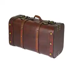 Netto Marken-Discount HMF 6412-140 Schatztruhe aus Holz, Vintage Koffer, 40 x 23,5 x 16,5 cm, Peru Angebot