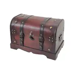 Netto Marken-Discount HMF 6403-140 Schatztruhe aus Holz mit Schloss, 40 x 23 x 27 cm, Groß, Kambodscha Angebot