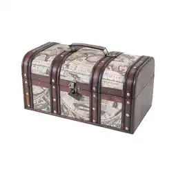 Netto Marken-Discount HMF 6410-159 Schatztruhe aus Holz mit Schloss, 38 x 20 x 19 cm, Kuba Angebot