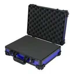Netto Marken-Discount HMF 15502-05 Transportkoffer mit Rasterschaumstoff, Universalkoffer, 39 x 29 x 12 cm, Blau Angebot
