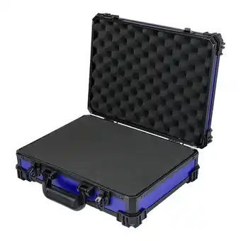 Netto Marken-Discount HMF 15502-05 Transportkoffer mit Rasterschaumstoff, Universalkoffer, 39 x 29 x 12 cm, Blau Angebot
