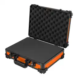 Netto Marken-Discount HMF 15502-18 Transportkoffer mit Rasterschaumstoff, Universalkoffer, 39 x 29 x 12 cm, Orange Angebot