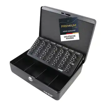 Netto Marken-Discount HMF 10015-02 Geldkassette mit Münzzählbrett, 30 x 24 x 9 cm, Schwarz Angebot