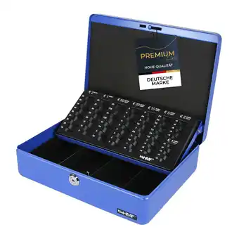 Netto Marken-Discount HMF 10015-05 Geldkassette mit Münzzählbrett, 30 x 24 x 9 cm, Blau Angebot