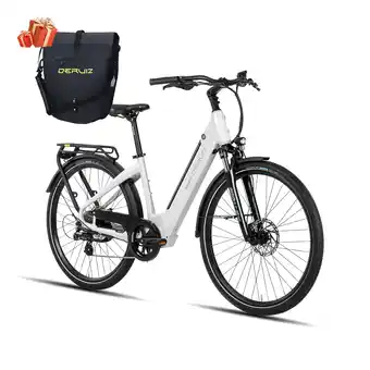 Netto Marken-Discount DERUIZ 28 Zoll City E Bike 644Wh-Akku Maximal 161km Damen/Herren Elektrofahrrad Urbanbike - weiß Angebot