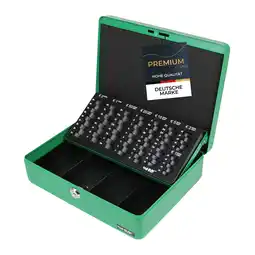 Netto Marken-Discount HMF 10015-06 Geldkassette mit Münzzählbrett, 30 x 24 x 9 cm, Grün Angebot