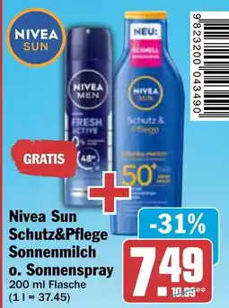 AEZ Nivea Sun Schutz&Pflege Sonnenmilch Angebot