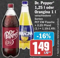 AEZ Dr. Pepper* 1,25 I oder Orangina 1 I Angebot