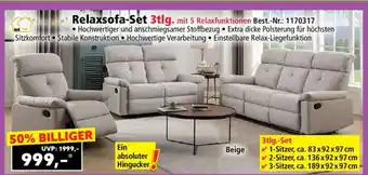 Norma Relaxsofa-Set 3tlg. mit 5 Relaxfunktionen Angebot