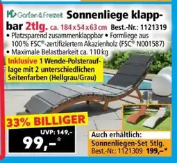 Norma Sonnenliege klappbar 2tlg Angebot