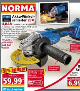 Norma Akku-Winkelschleifer 20V Angebot