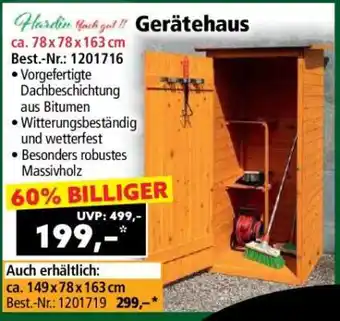Norma Gerätehaus Angebot