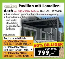 Norma Pavillon mit Lamellendach ca. 300 x 300 x 240 cm Angebot