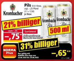 Norma Krombacher Pils 0,5-l-Dose Angebot