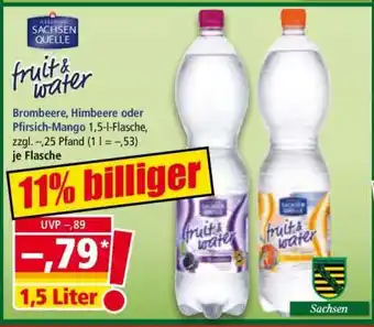 Norma Sachsen Quelle fruit & water Angebot