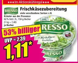 Norma Bresso Frischkäsezubereitung Angebot