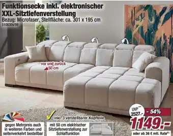 Poco Funktionsecke inkl. elektronischer XXL-Sitztiefenverstellung Angebot