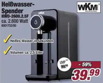 Poco WKM Heißwasser Spender HWD-2600.2.5F Angebot