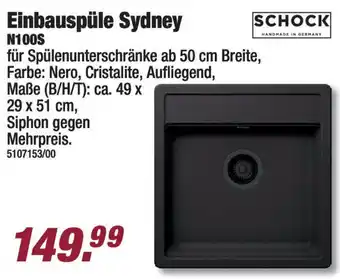 Poco SCHOCK Einbauspüle Sydney N100S Angebot