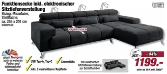 Poco Funktionsecke inkl. elektronischer Sitztiefenverstellung Angebot