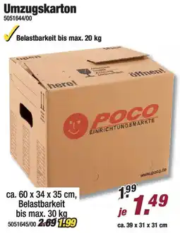 Poco POCO Umzugskarton Angebot