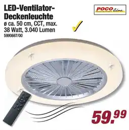 Poco POCO line LED-Ventilator Deckenleuchte Angebot
