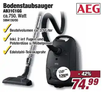 Poco AEG Bodenstaubsauger AB31C1GG Angebot