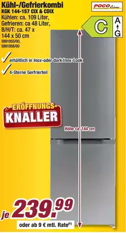 Poco POCO line Kühl-/Gefrierkombi KGK 144-157 CIX & CDIX Angebot