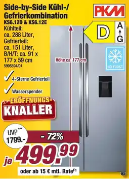 Poco PKM Side-by-Side Kühl-/ Gefrierkombination Angebot