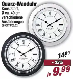 Poco Quarz-Wanduhr Angebot