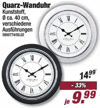 Poco Quarz-Wanduhr Angebot