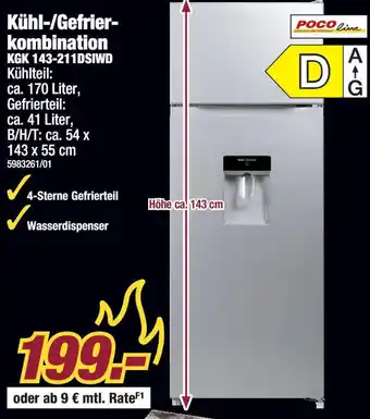 Poco POCO line Kühl-/Gefrierkombination Angebot