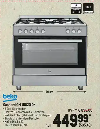 METRO Beko Gasherd GM 15020 DX Angebot