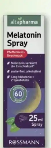 Rossmann Altapharma Melatonin Spray Angebot