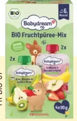 Rossmann Babydream Bio Fruchtpüree-Mix Quetschbeutel Angebot