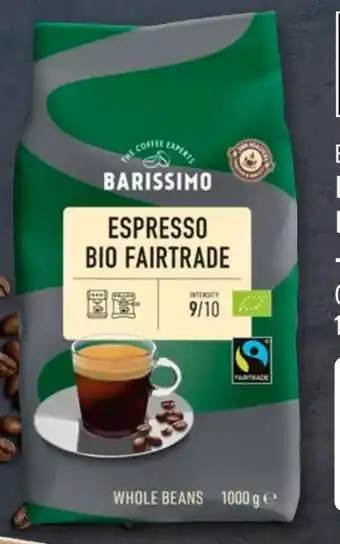 Aldi Süd Barissimo Bio-Fairtrade Espresso Angebot