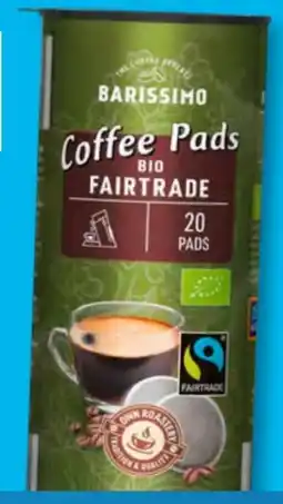 Aldi Süd Barissimo Bio Fairtrade Kaffeepads Angebot
