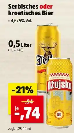 Thomas Philipps Jelen serbisches oder kroatisches bier Angebot