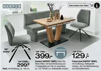 Ostermann Harper bank, polsterstuhl oder esstisch Angebot