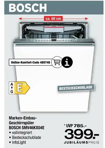 Ostermann Bosch marken-einbau-geschirrspüler Angebot