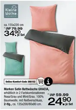 Ostermann Kleine wolke marken satin bettwäsche gracia Angebot