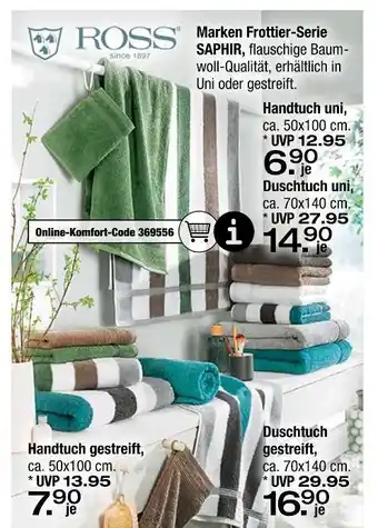Ostermann Ross marken frottier-serie saphir Angebot
