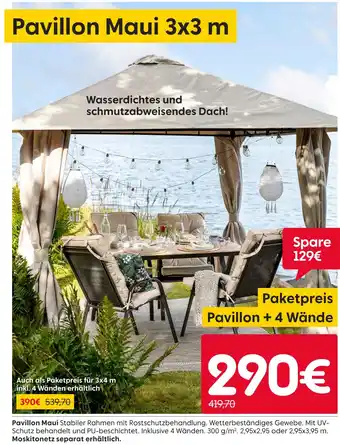 Rusta Pavillon maui 3x3 m Angebot