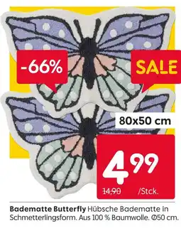 Rusta Badematte butterfly Angebot