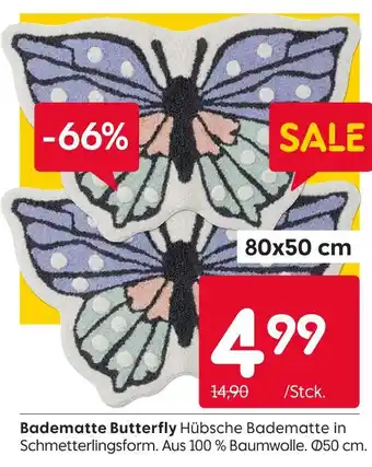 Rusta Badematte butterfly Angebot
